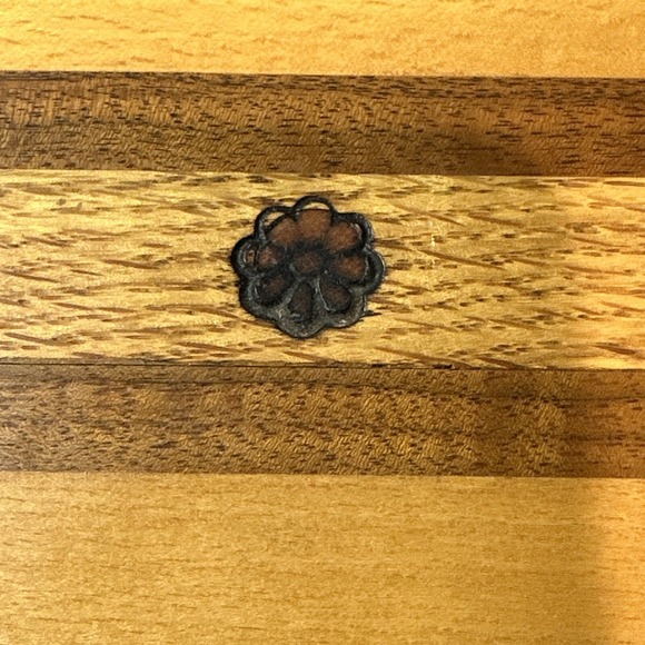 Multicolor Wood Bowl 11x3" Vintage Salad Serving - Picture 3 of 6